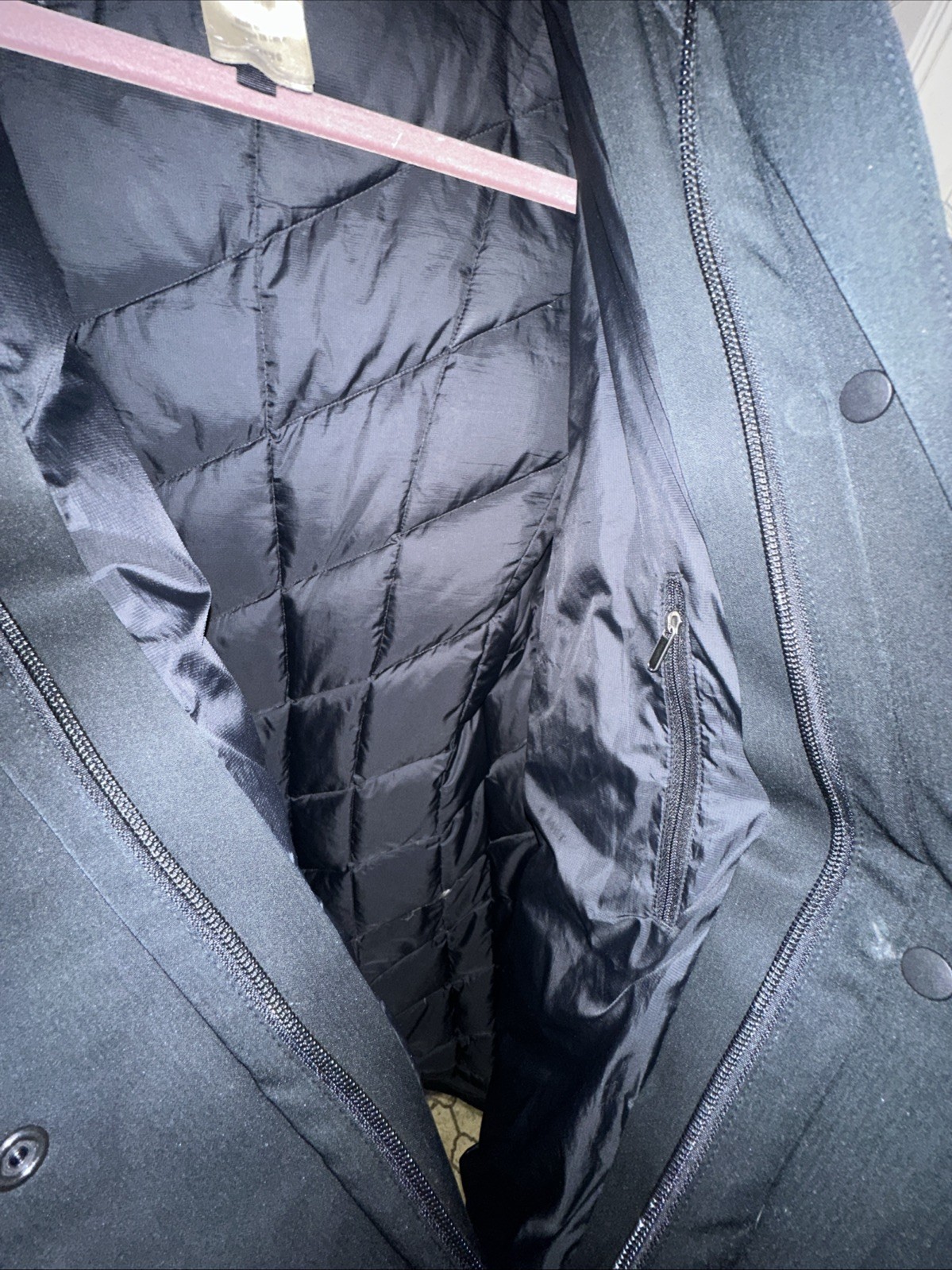 Patagonia 3-in-1 Tres Down Parka Jacket Womens Large BLACK Mint Condition