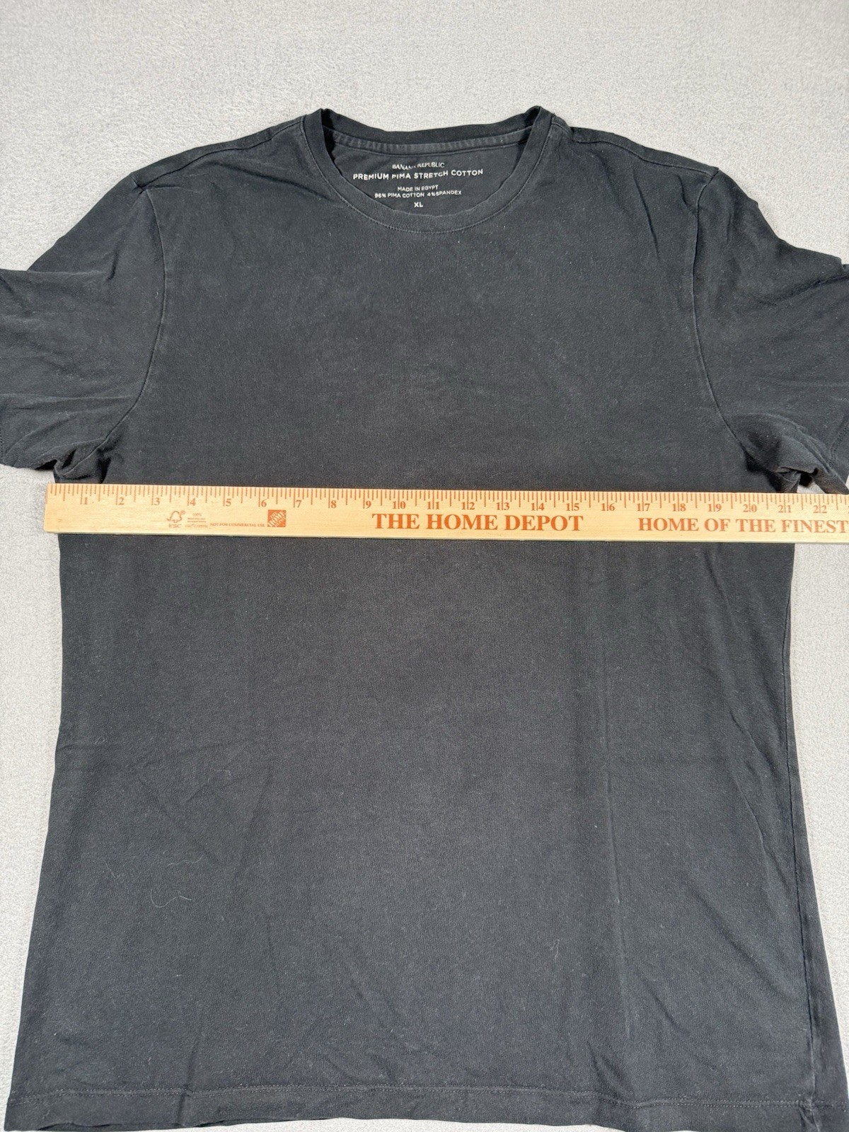 2 Banana Republic Premium Pima Stretch Cotton Crewneck T-Shirts XL Blk. #0008