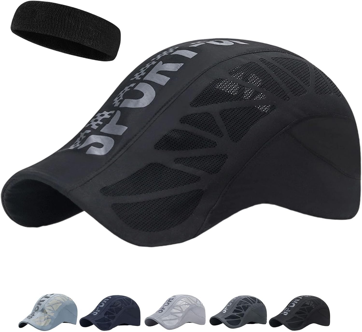 Men’s Outdoor Sport CapTennis Cycling Baseball Cap Breathable Quick Dry Mesh Hat
