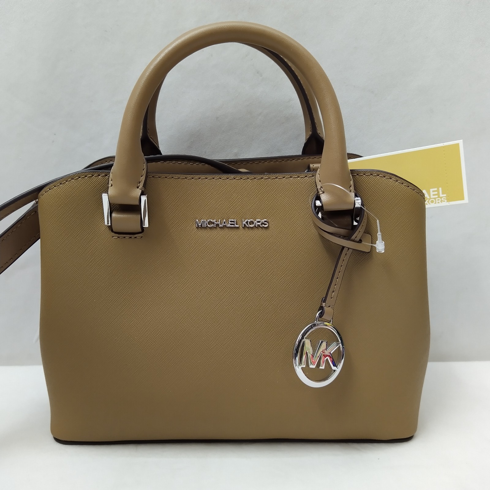 Michael Kors Savannah Brown Leather Double Handles Satchel Bag – NWT