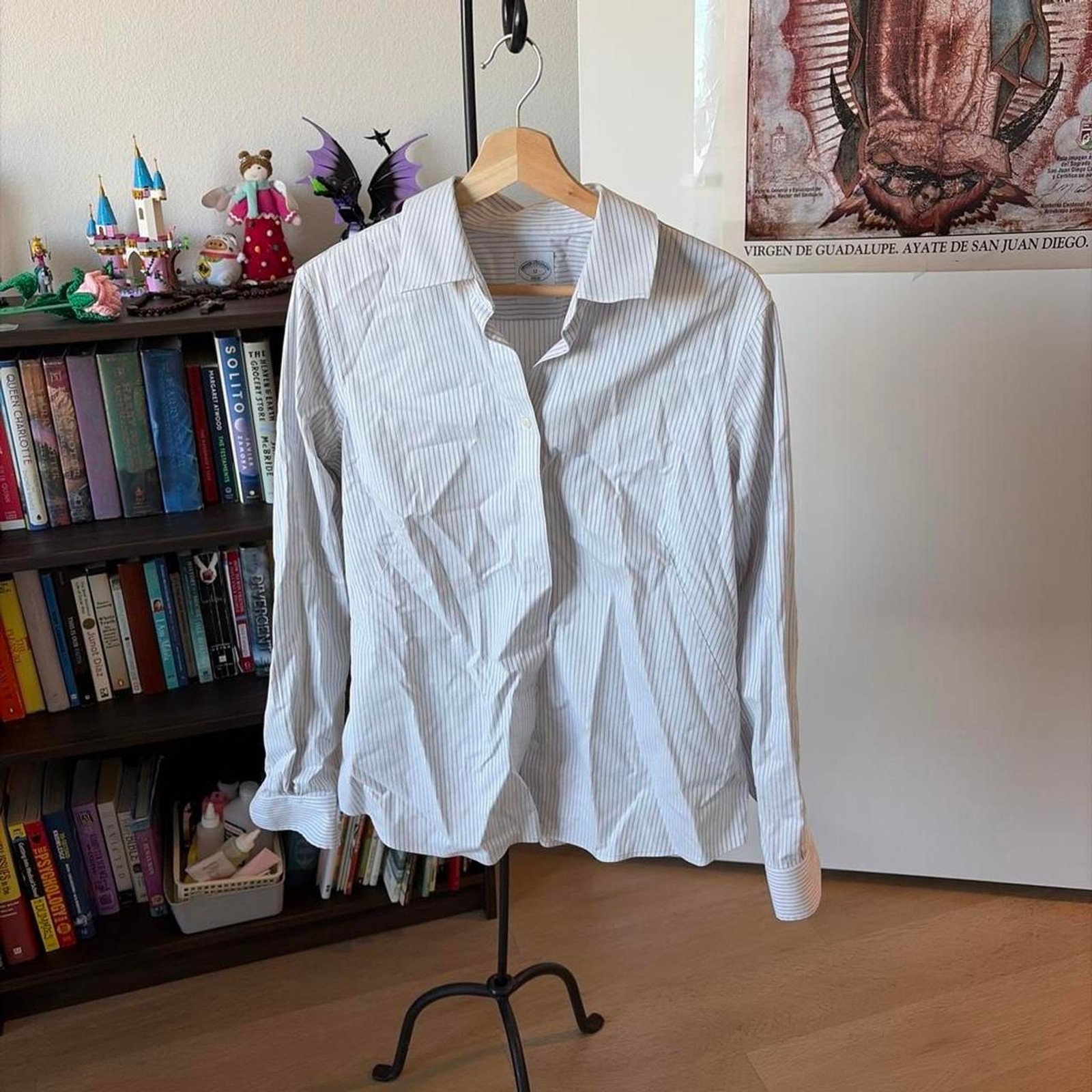 Brooks Brothers 1818 Striped Fitted Non-Iron Shirt Women’s Size 12