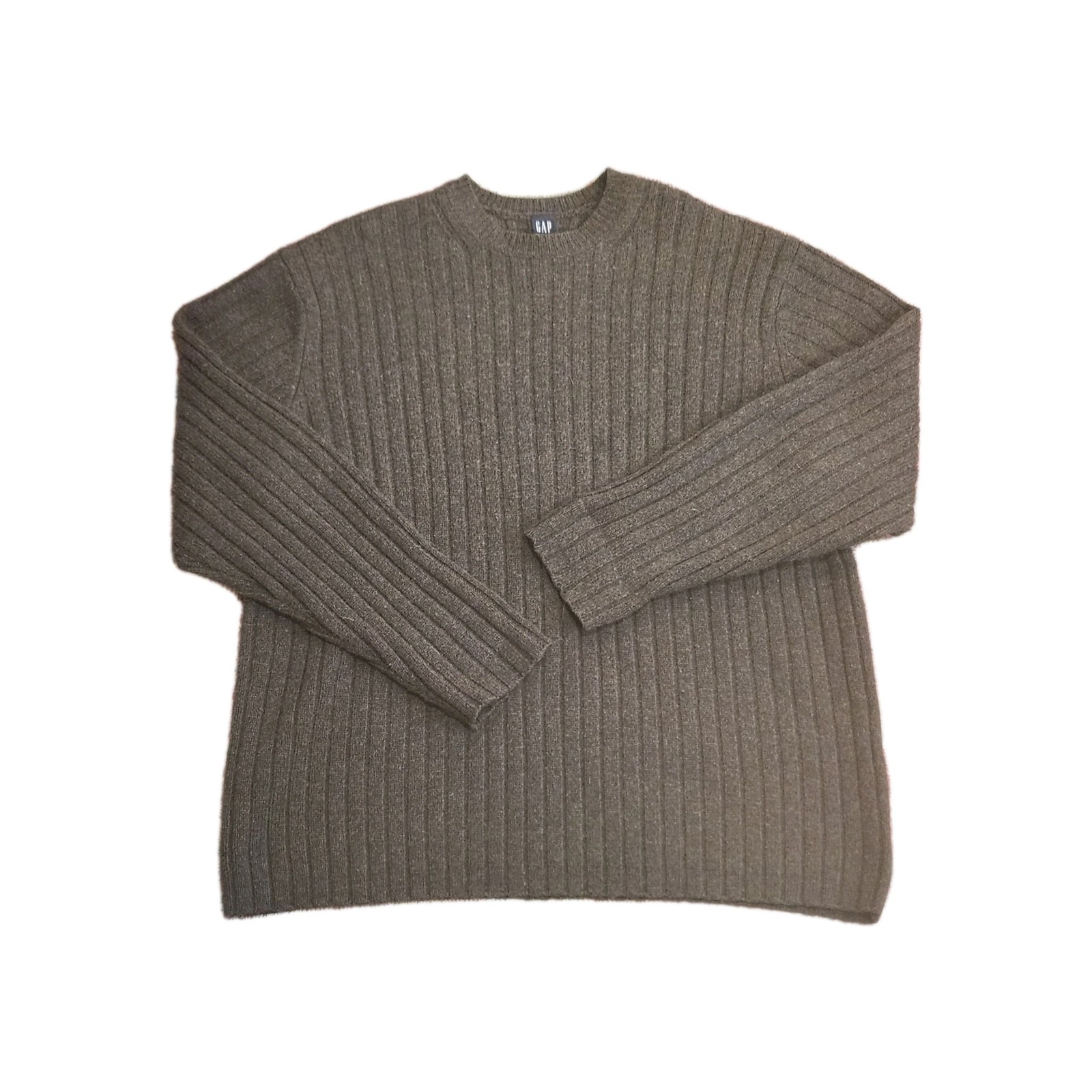 Vintage 90s Gap 100% Lambswool Knit Sweater Brown Men Sz XXL Quiet Luxury