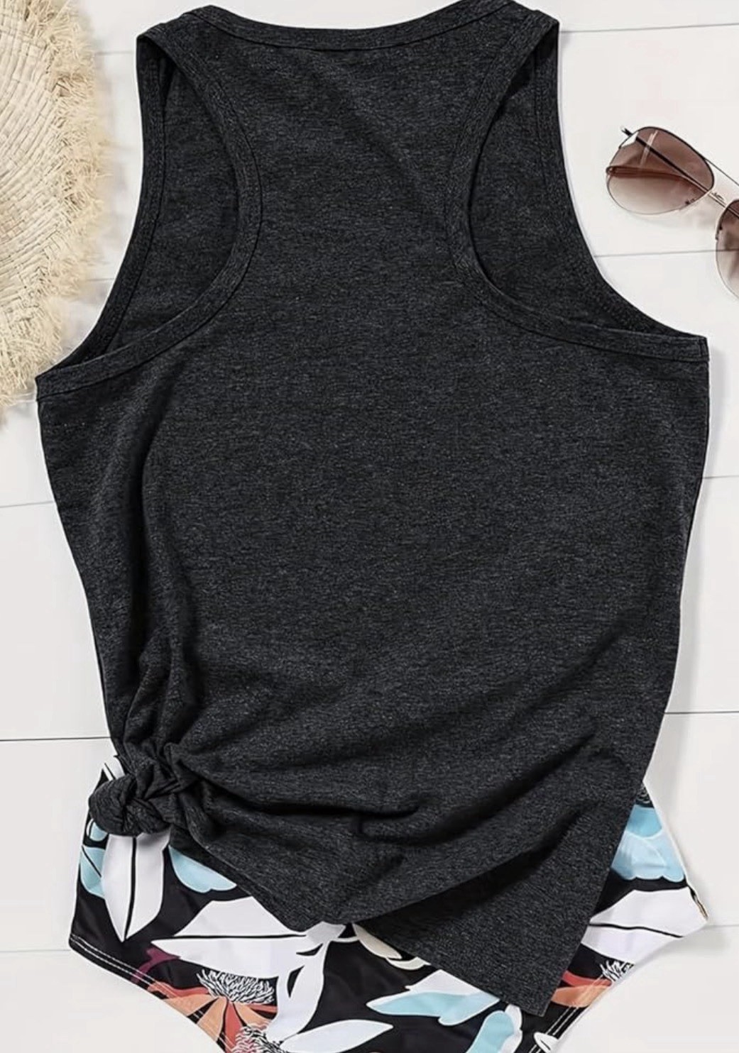 LGBT PRIDE Charcoal Rainbow ALLY Graphic Racerback Tank Top Women’s L Cotton