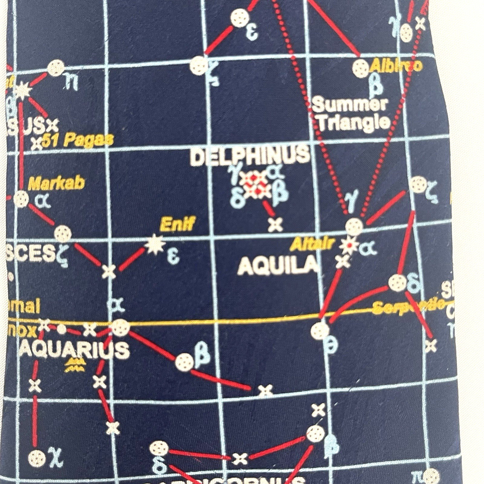 Museum Artifacts Silk Tie Constellation Celestial Star Map Astronomy USA Made