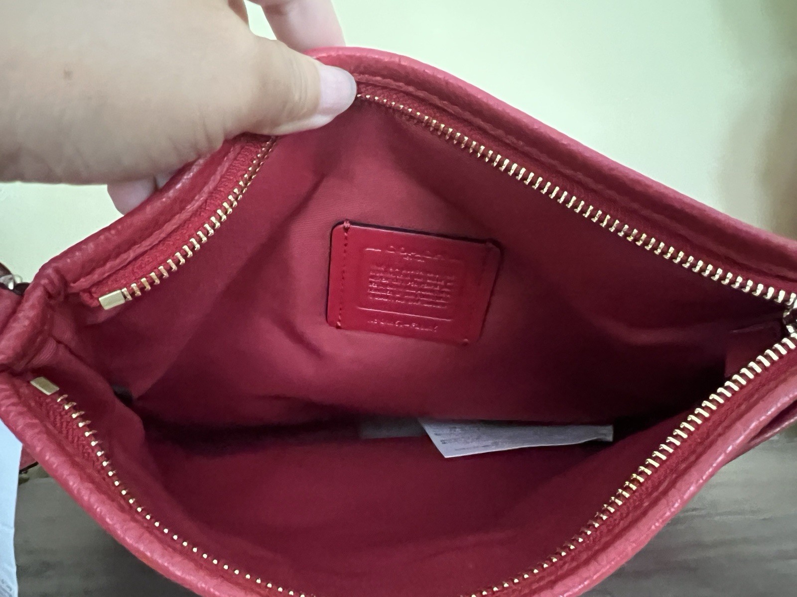 Coach Pebbled Leather Crossbody Bag Red NWT MSRP $250 F28035