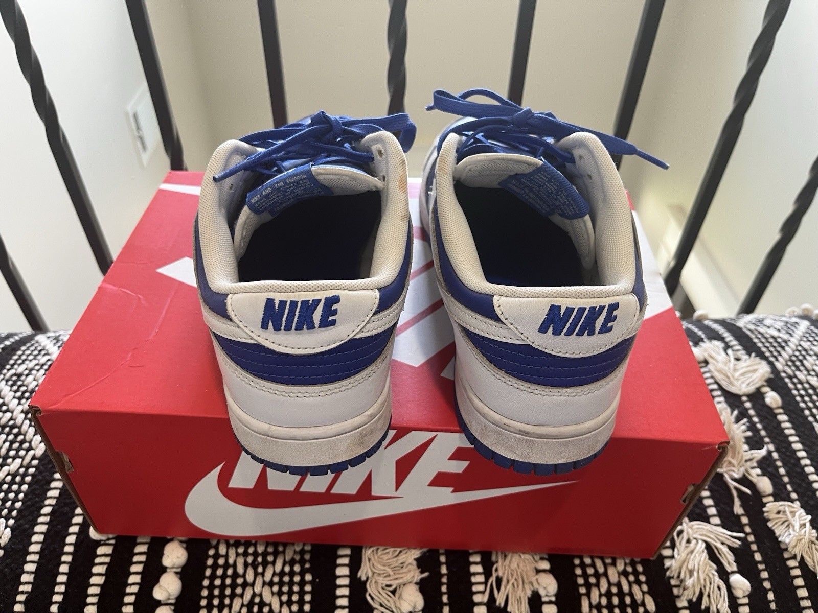 Nike Dunk White And Blue Size 10.5