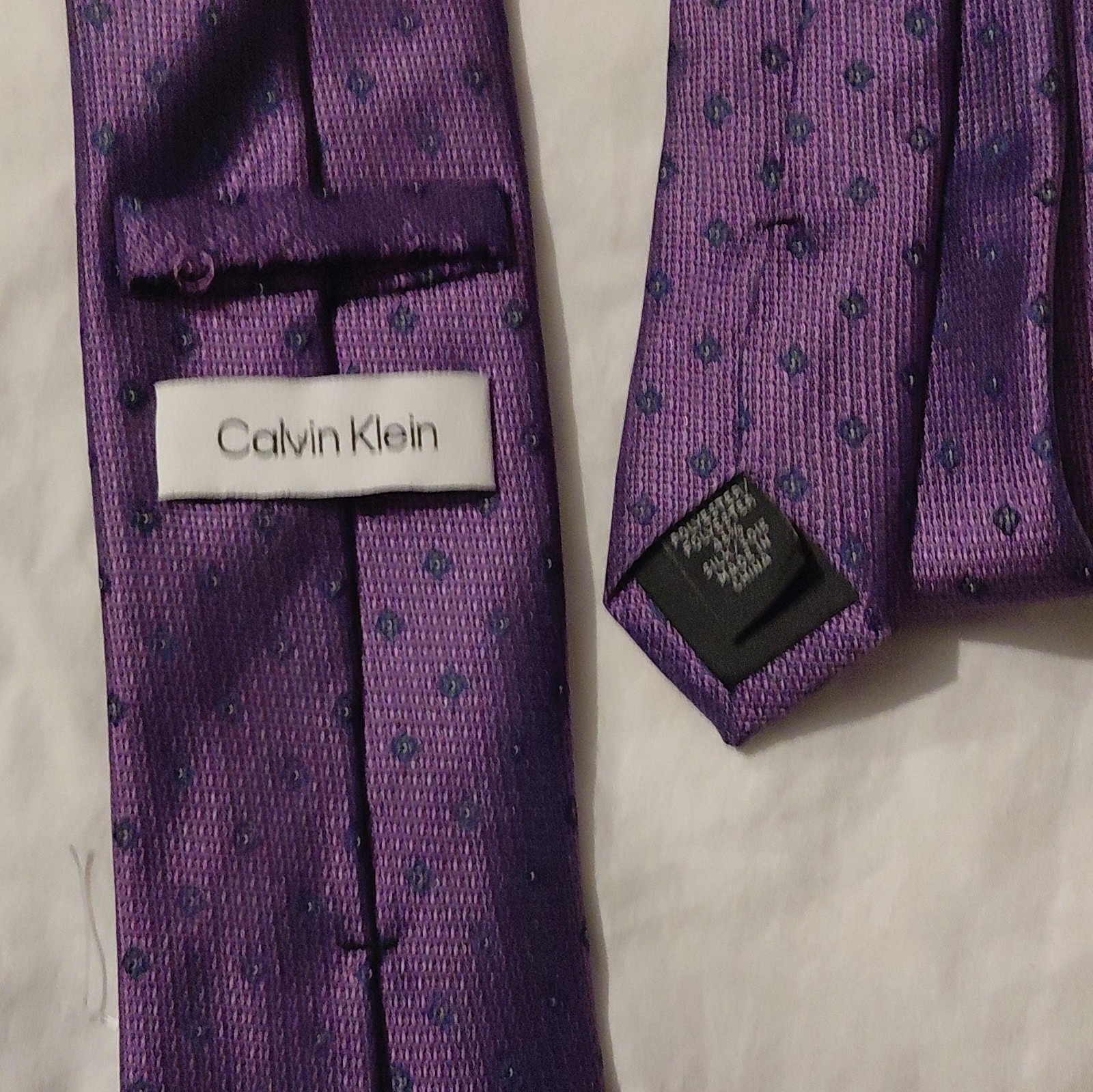 Calvin Klein Purple Polka Dot Woven Men’s Standard/Classic Tie