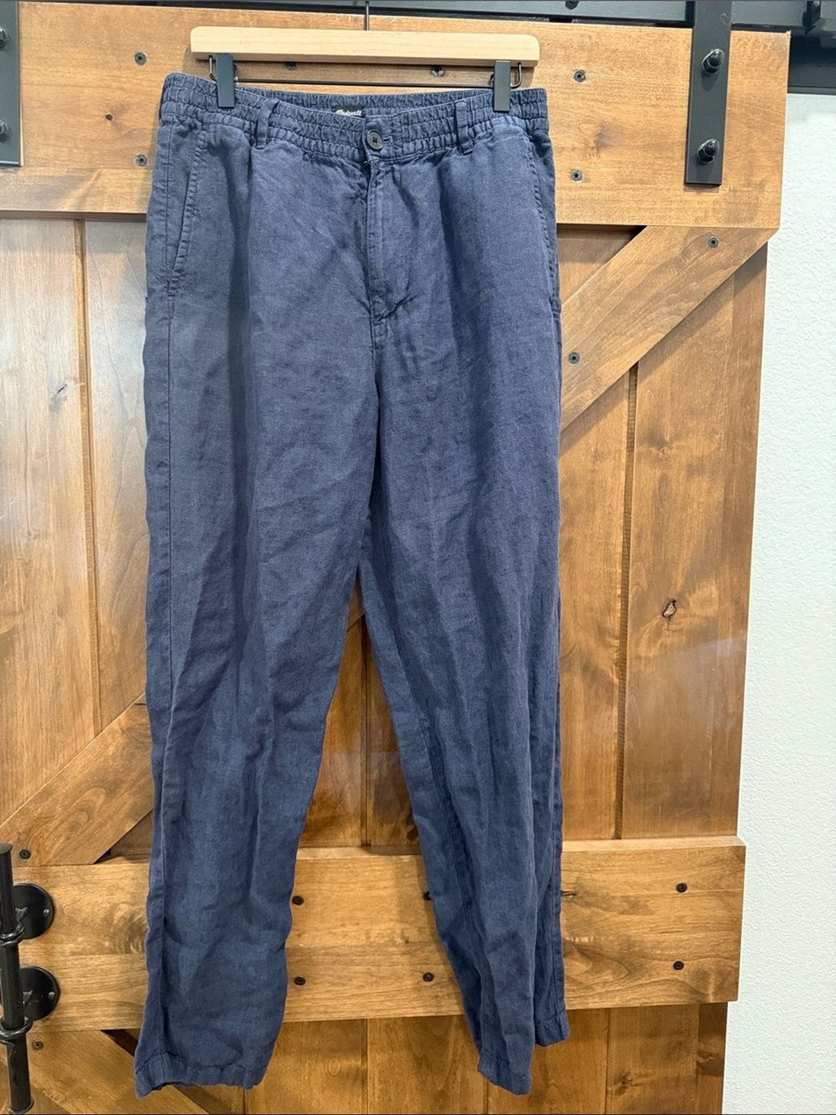 Madewell Men’s Navy 100% Linen Pants Size Medium