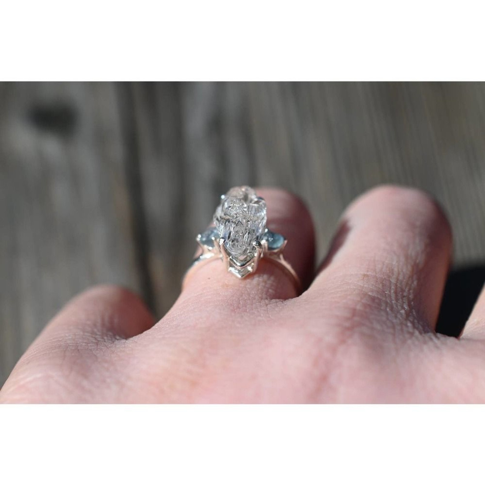 Montana sapphire alternative engagement ring size 3 4 5 6 7 8 9 10 11 12…
