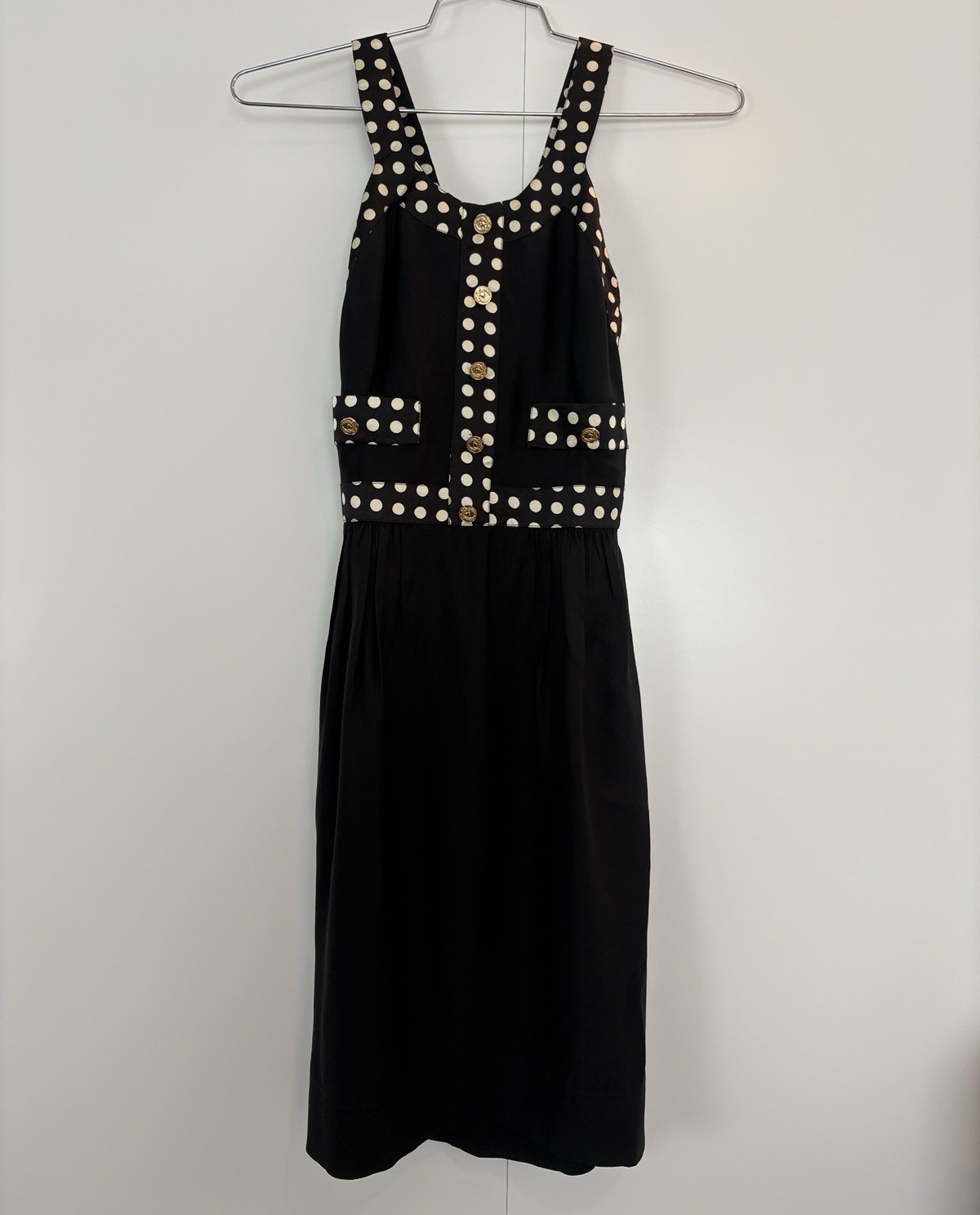 Cheap and Chic Moschino Polka Dot Silk Dress
