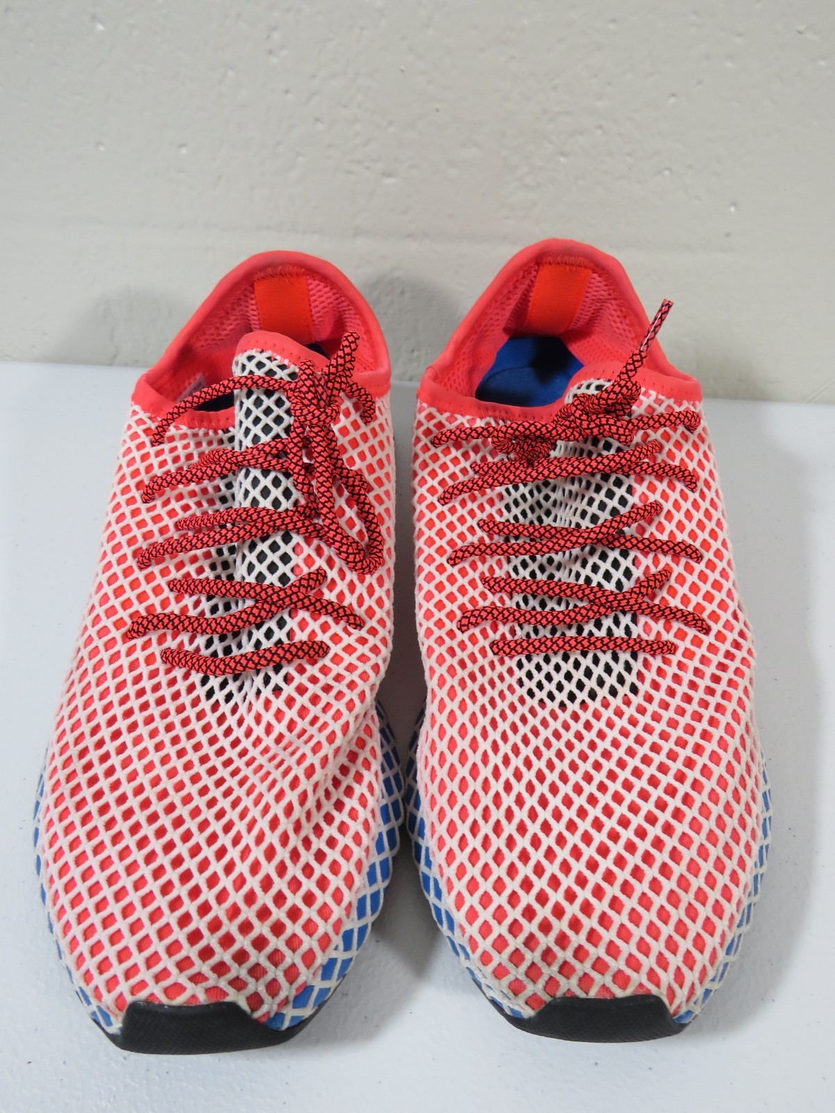 adidas Deerupt Runner Solar Red Bluebird Mesh Men’s Size 11.5 Sneakers CQ2624