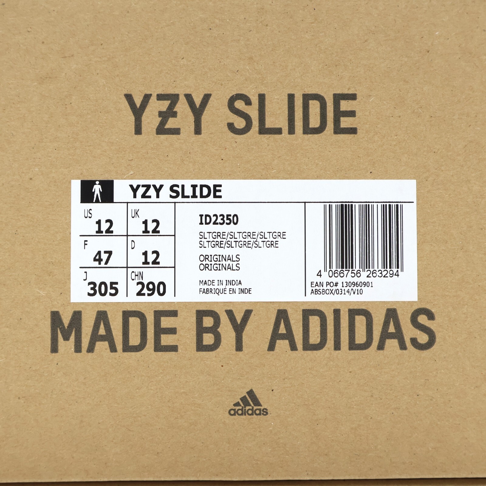 ID2350 adidas Yeezy Slide Slate Grey Black (Men’s)