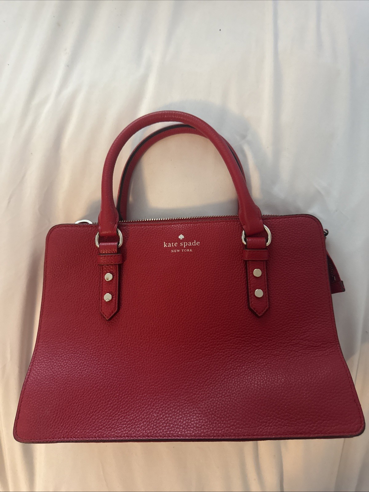 Kate Spade Mulberry Street Lise Convertible Bag Bright Red Medium Size
