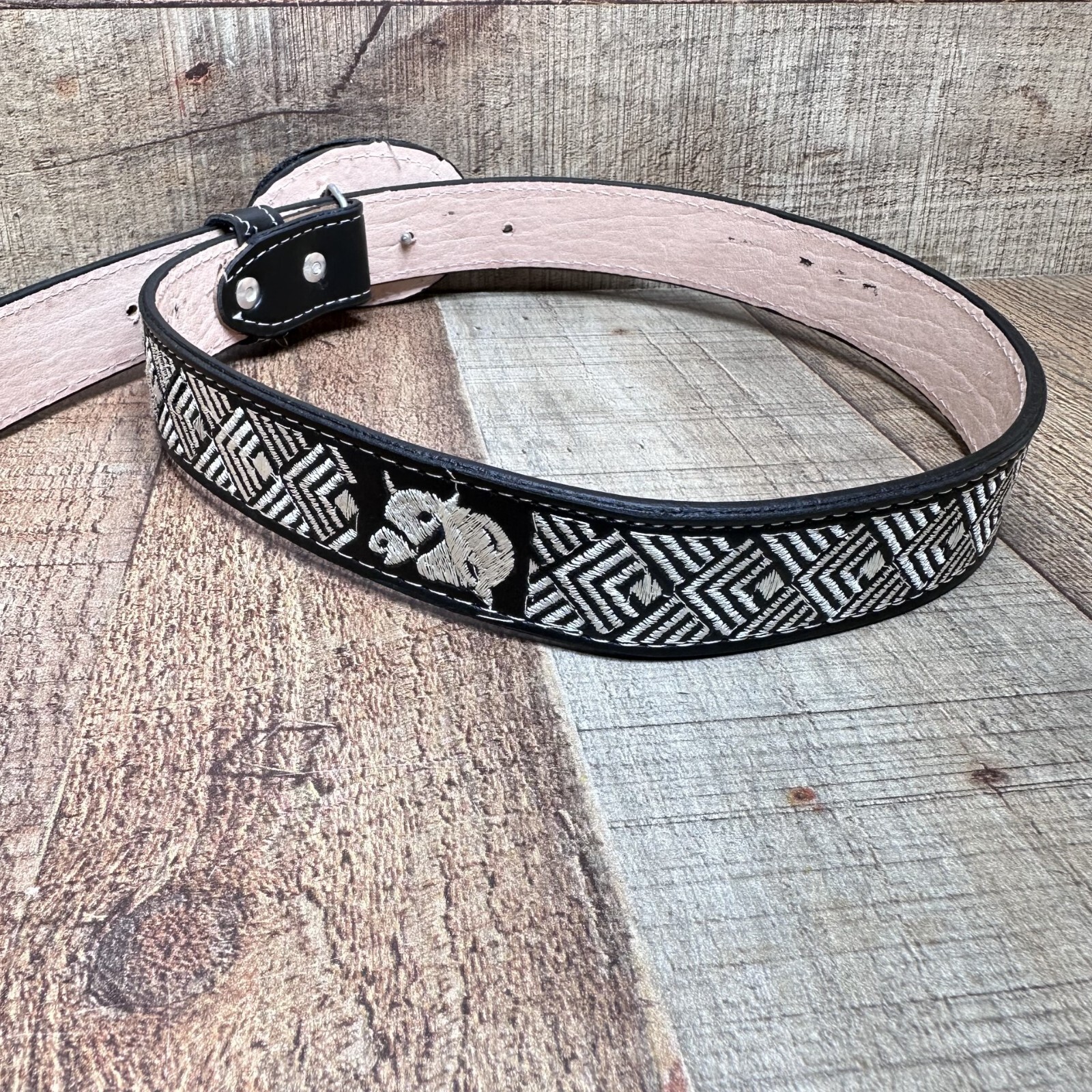 Kid’s Mexican Western Cowboy Bull Embroidered BELT Made in Mex. Cinto Vaquero