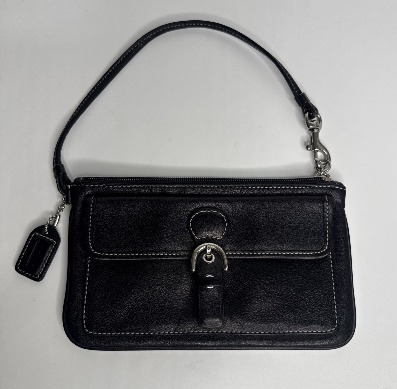 COACH Vintage Bleeker Black Leather Wristlet