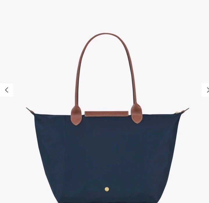 NWT Longchamp LE PLIAGE Large original Tote Bag shoulder leather Navy