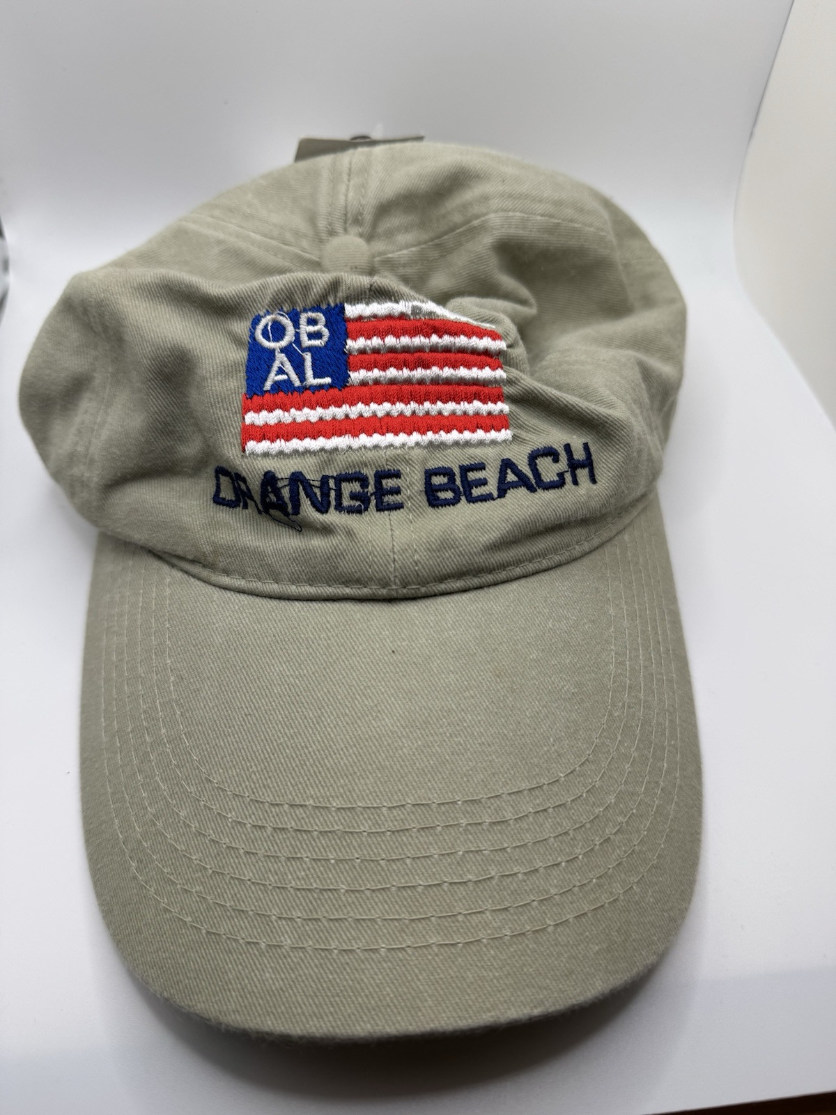 ORANGE BEACH ALABAMA Beige Brown adjustable Cotton Cap AL – NWT