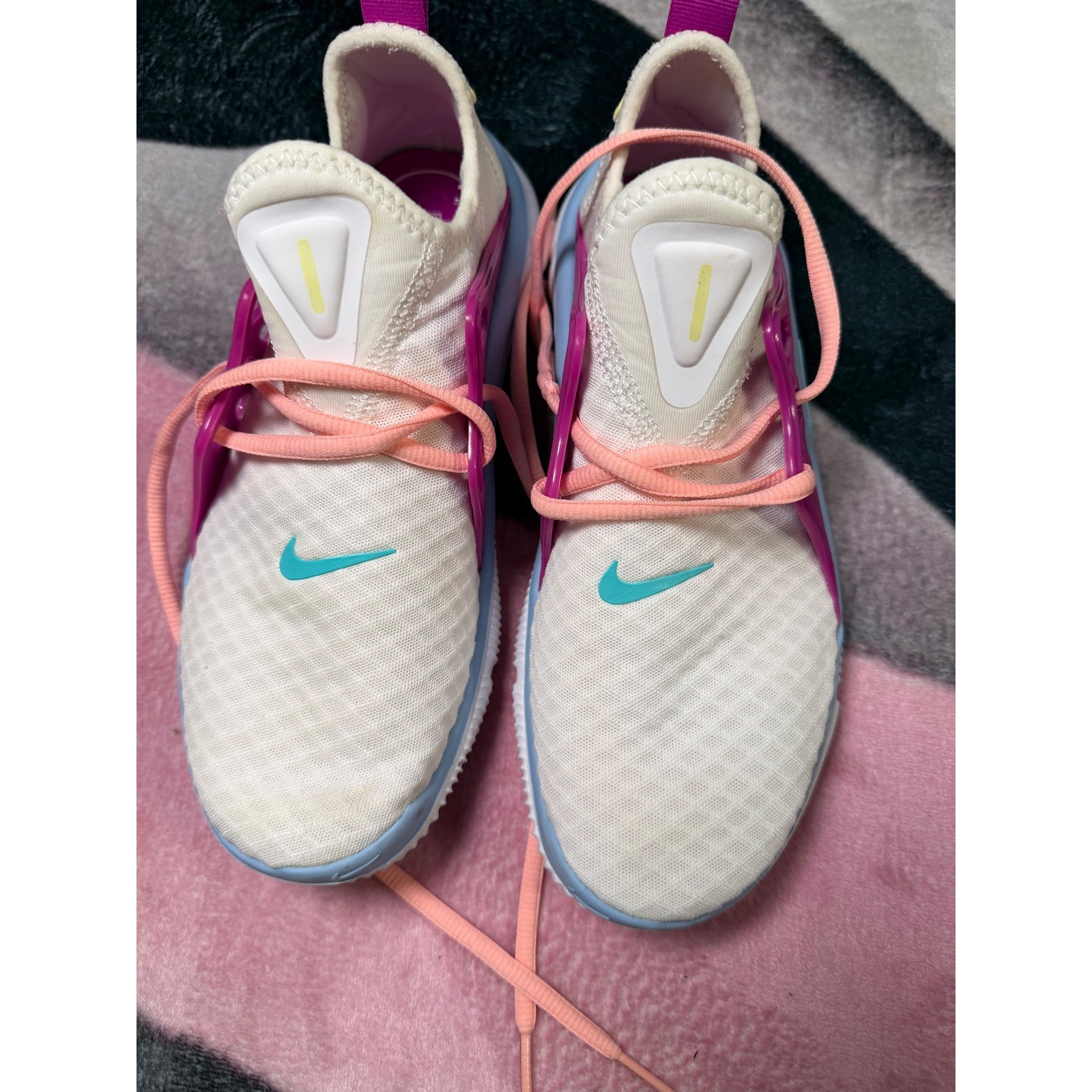 Nike Free Metcon 2 Womens Training Shoes Ivory Pink Teal AQ7481-101 Size 7.5