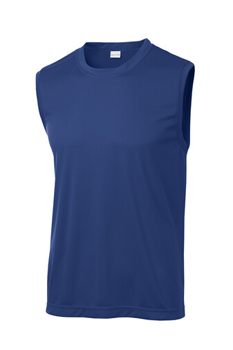 Sport Tek Sleeveless Posi Charge Competitor T Shirt Black True Royal ST352