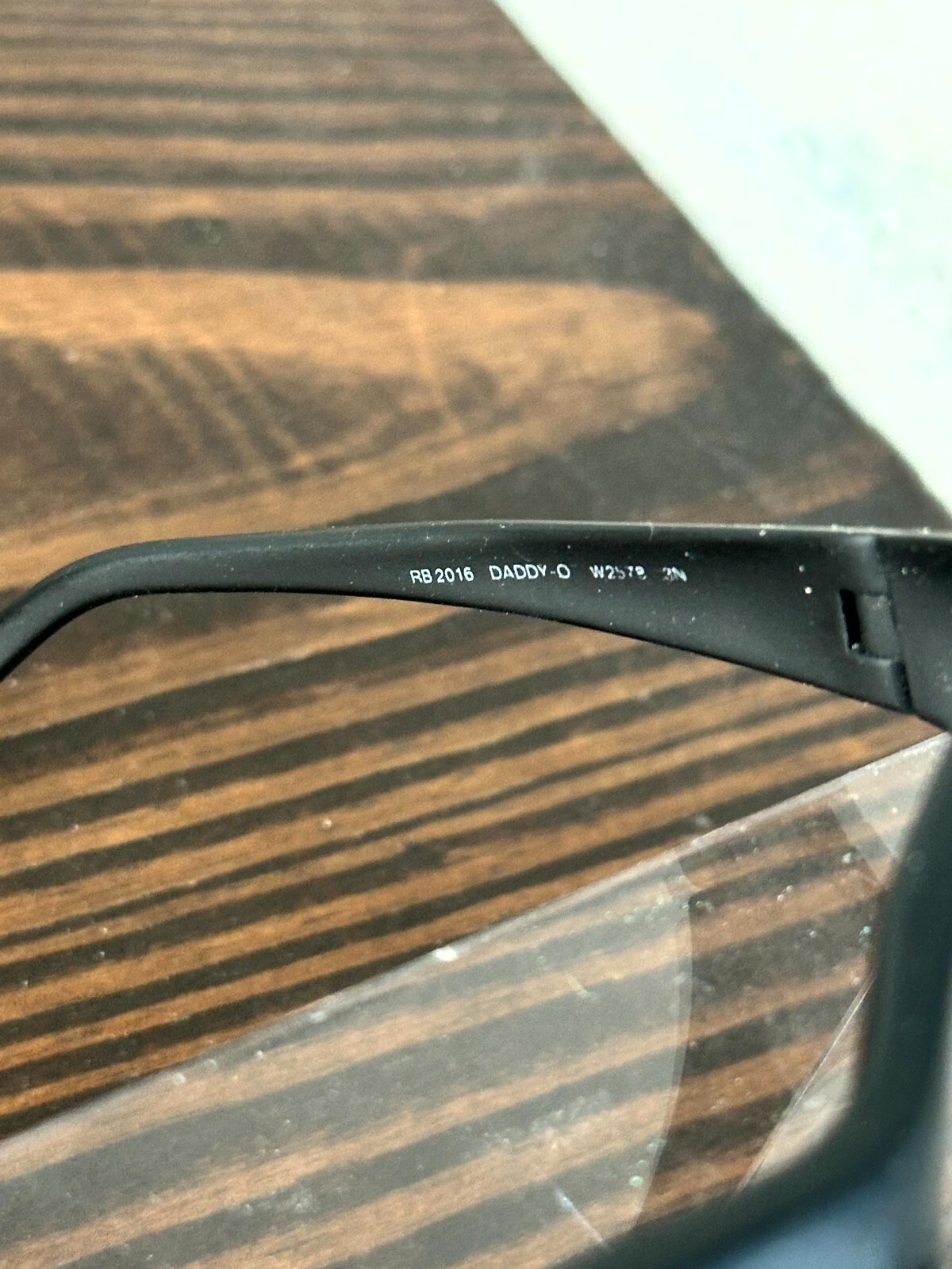 Ray-Ban RB2016 2578 Matte Rubber Black Sunglasses Frame Rectangular Full Rim