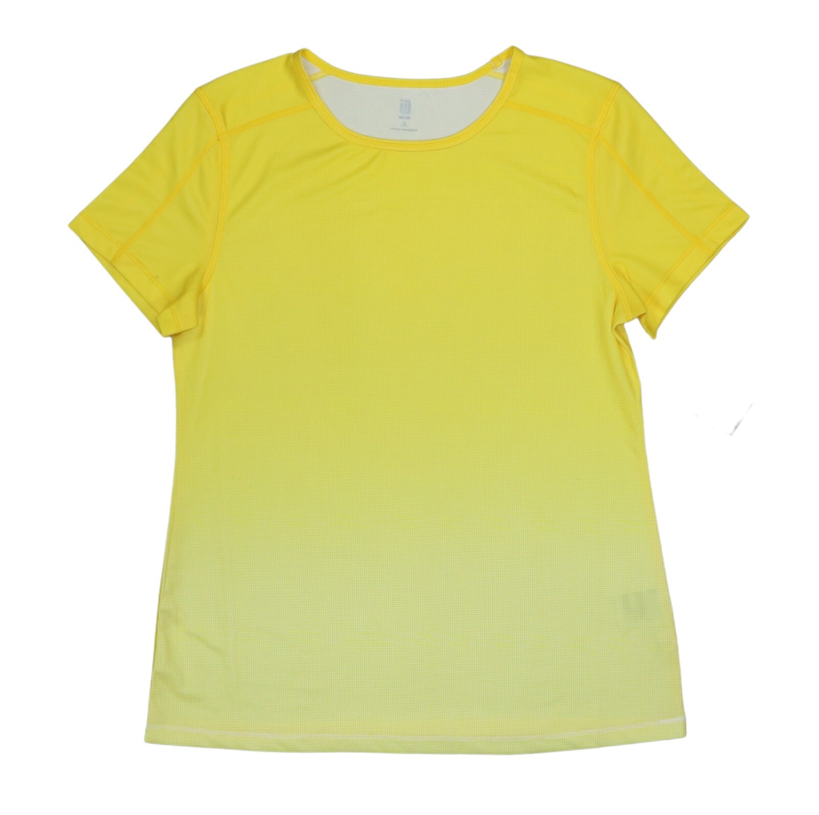 Ideology Performance Mesh Knit Athletic Women’s T-Shirt Top NWT Sunset Lemon