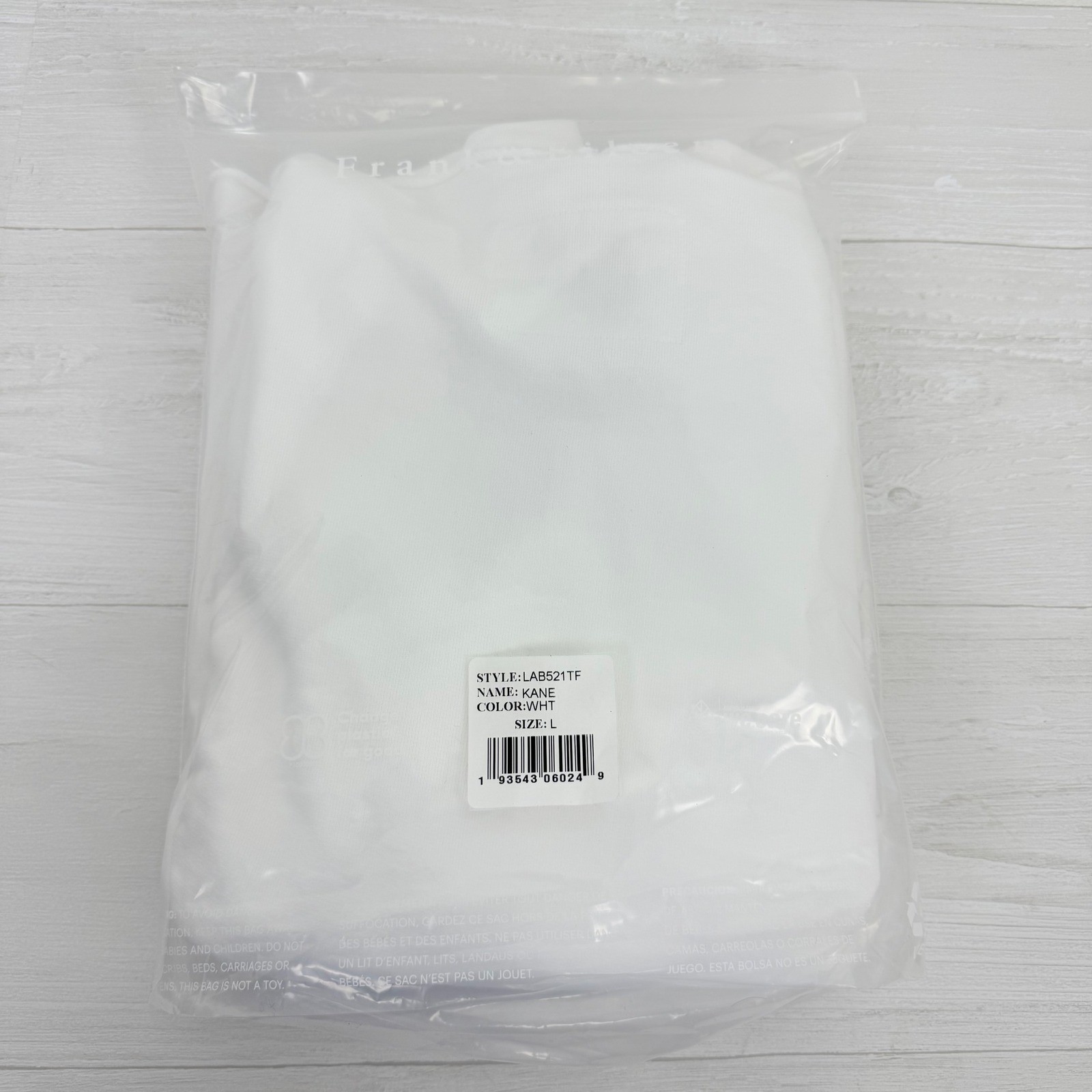 Frank & Eileen Kane Capelet Oversized Hoodie Sweatshirt Size L White Comfort NEW