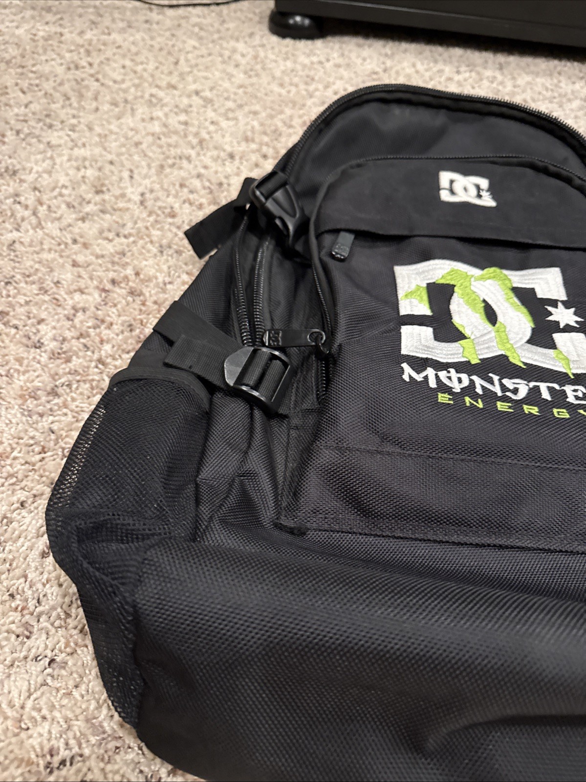 Monster Energy X DC Shoe Company Black Backpack W/ Laptop Compartment