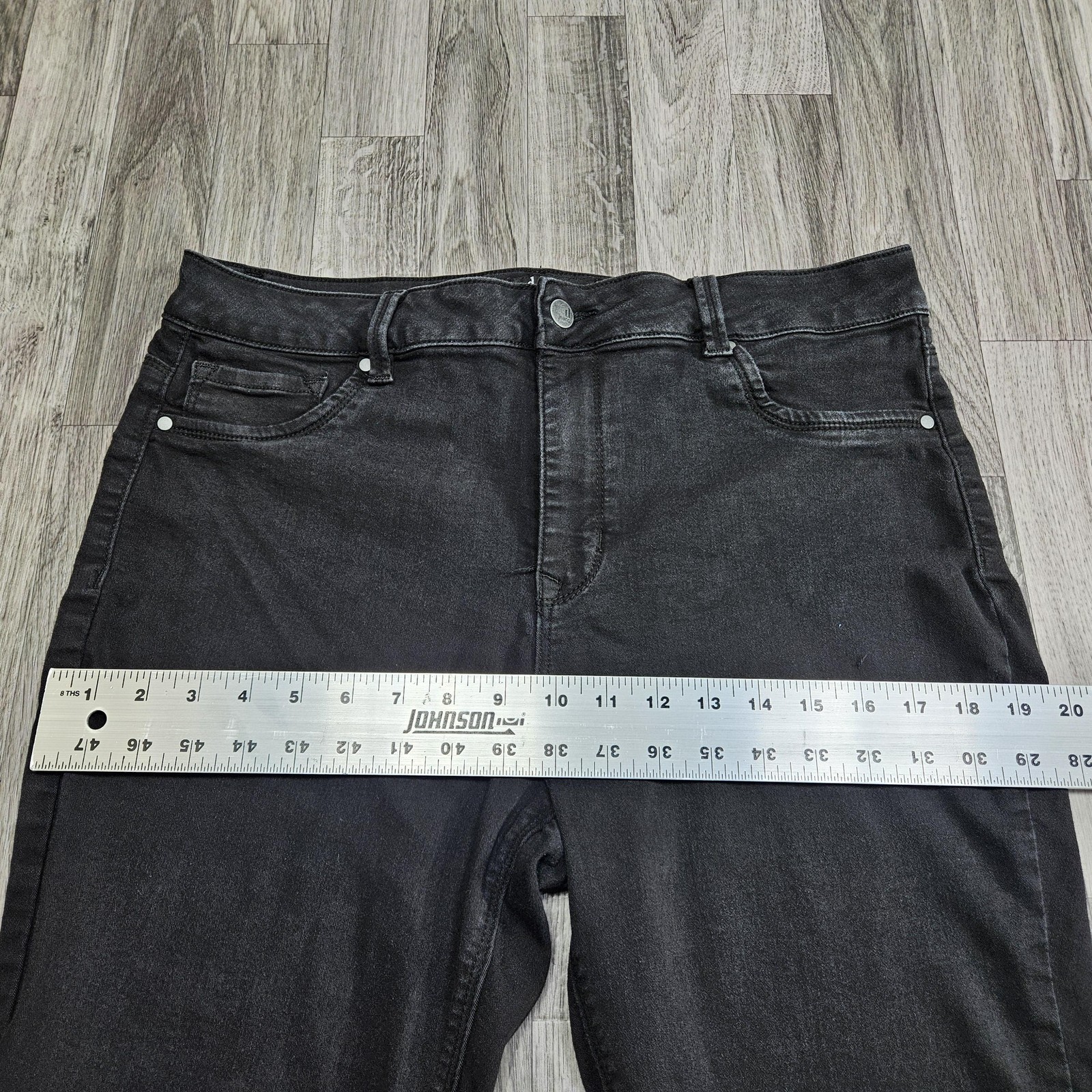 D.jeans Jeans Womens 14 Gray Charcoal Wash High Rise Skinny Stretch Denim Pants