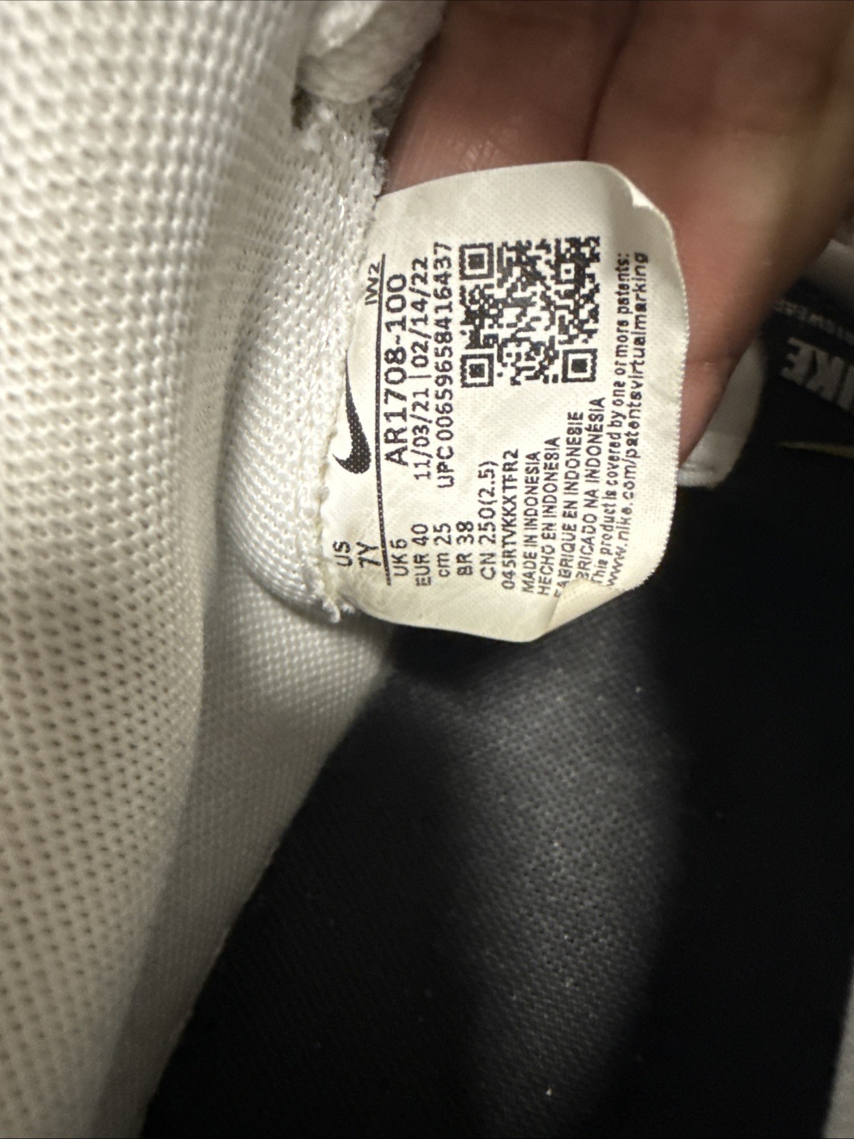 Nike Air Force 1′ 07′ Lv8 Utility White Black 315122-111 Size Men’s US Size 7
