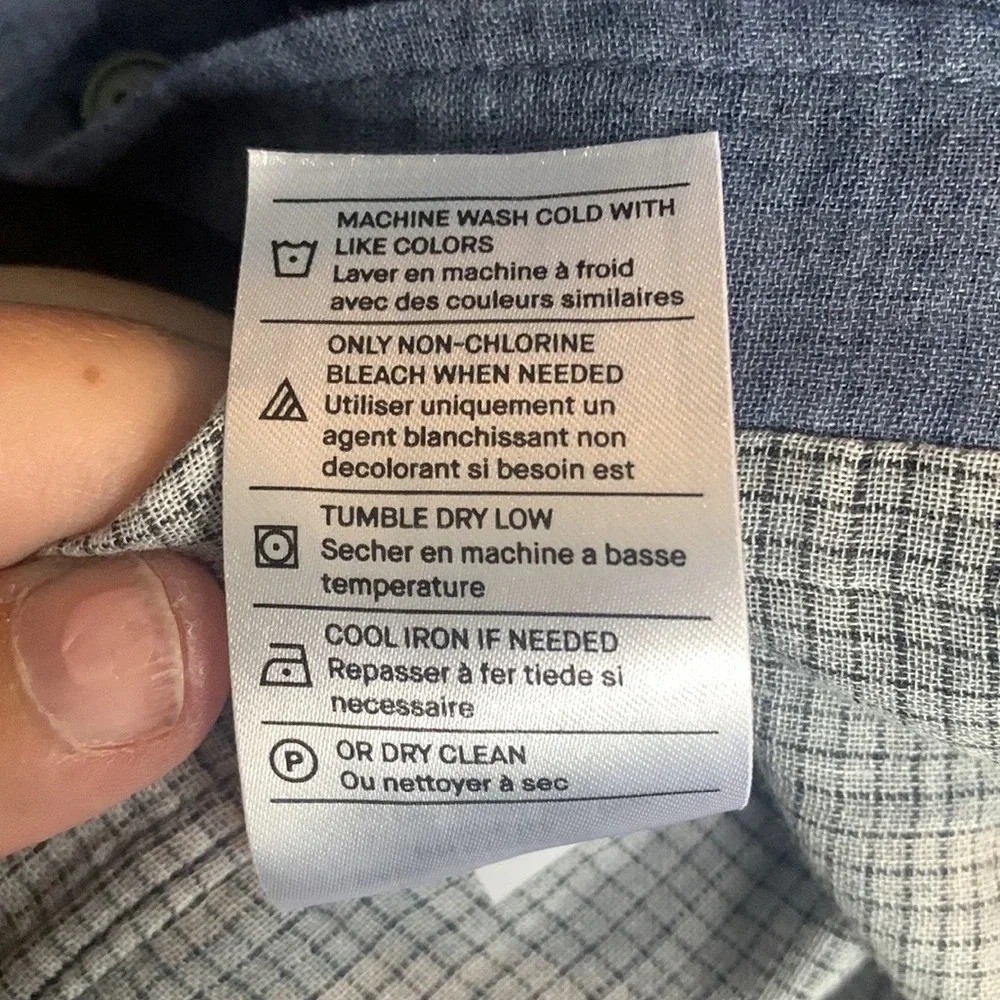 NWOT mens VINCE blue lightweight cotton shirt size XL