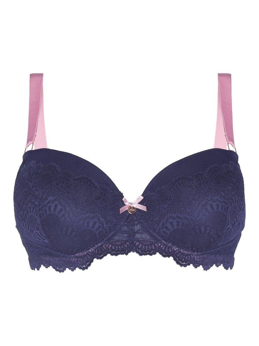 38D OOLA UNDERWIRED NAVY PINK BRA BNWT SALE RRP £45