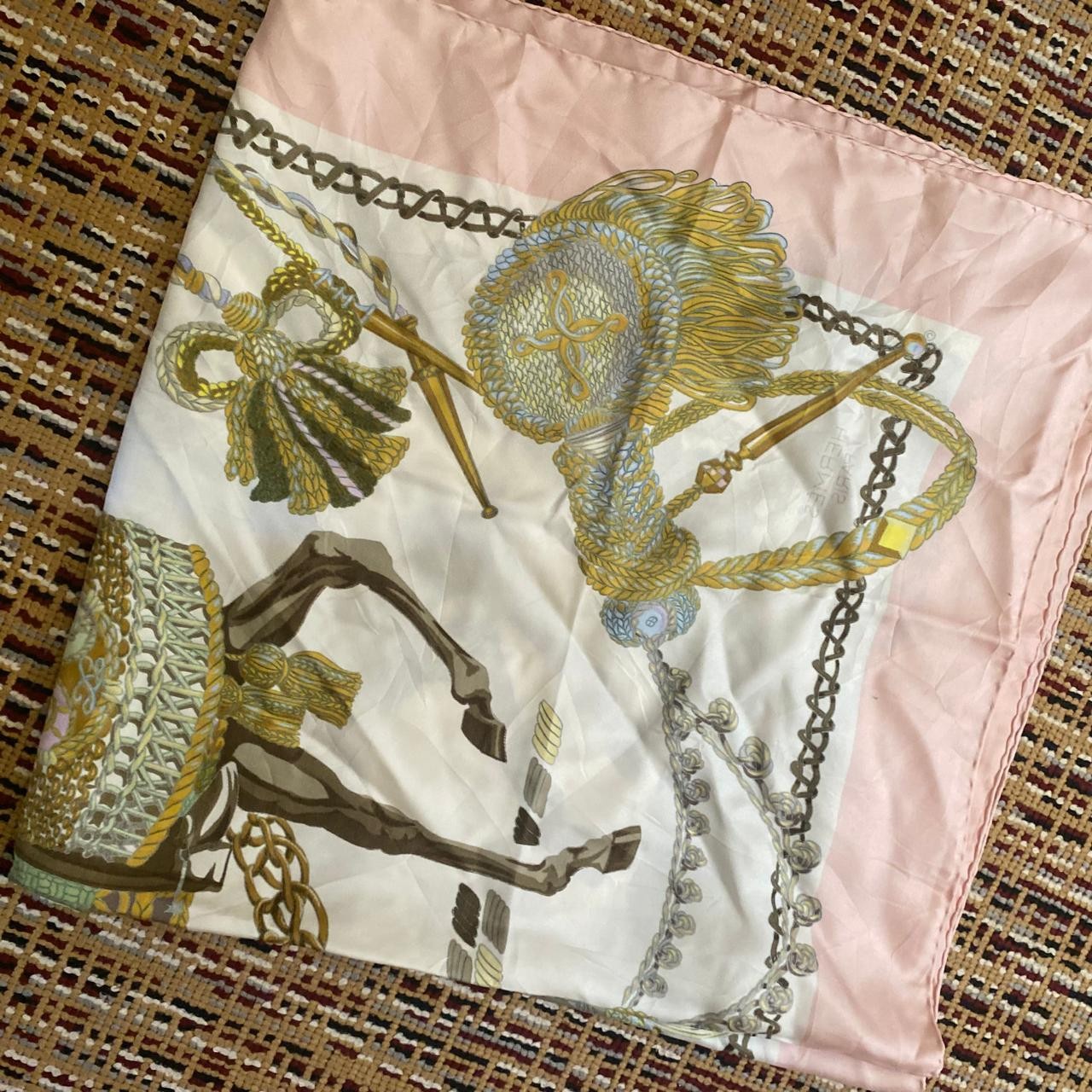 Unique Hermès Paris “Le Timbalier” Silk scarf by Marie-Françoise Philippe