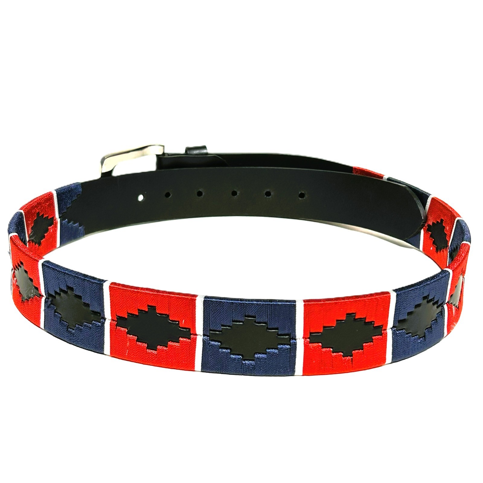 Hand Stitched Leather Polo Belt: Gaucho Style Embroidered Belt