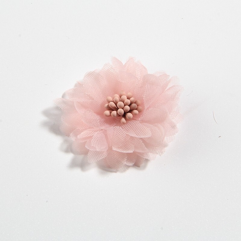 4CM 1.5″ Mini Chiffon Fabric Flower For Hair Accessories Artificial Hair Flowers