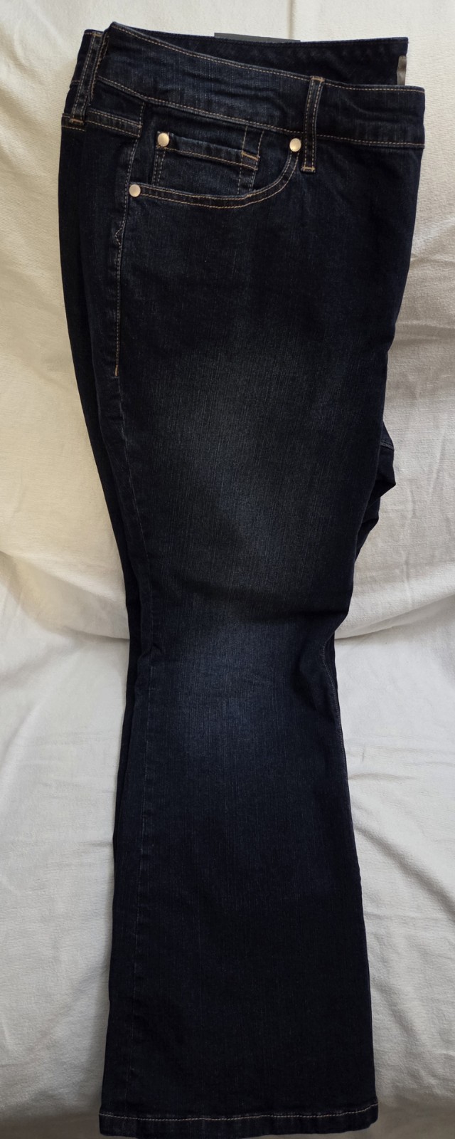 TORRID Plus Size Slim Boot Jean Vintage Stretch Dark Mid Rise Boot Cut 22 SHORT