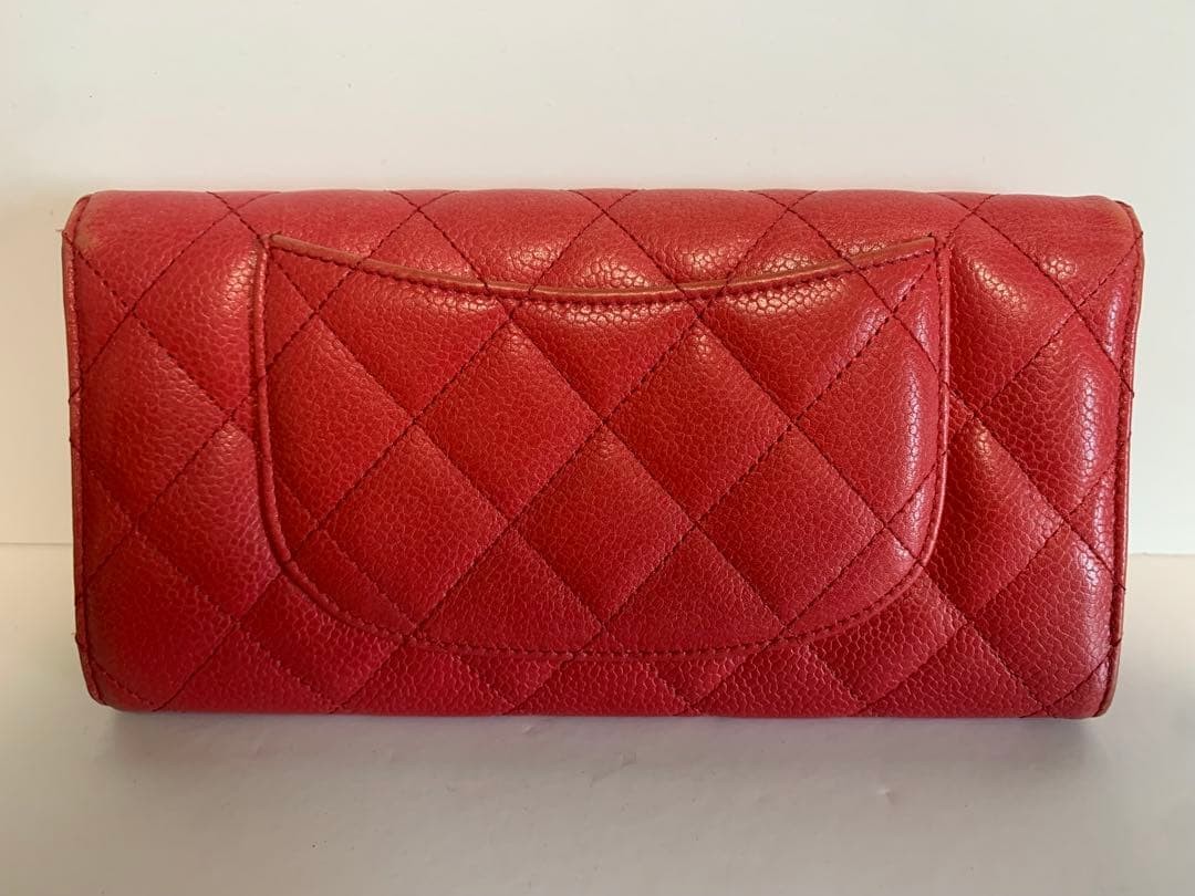 Chanel Pink Matelass Caviar Skin CHANEL Long Wallet