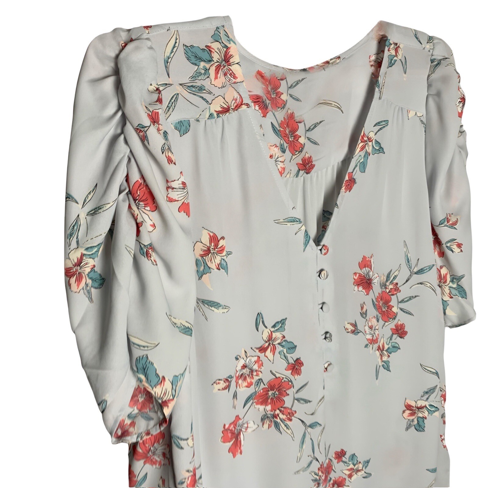 TORRID Harper Georgette V-Neck Ruched Sleeve Blouse NWT Size 2X