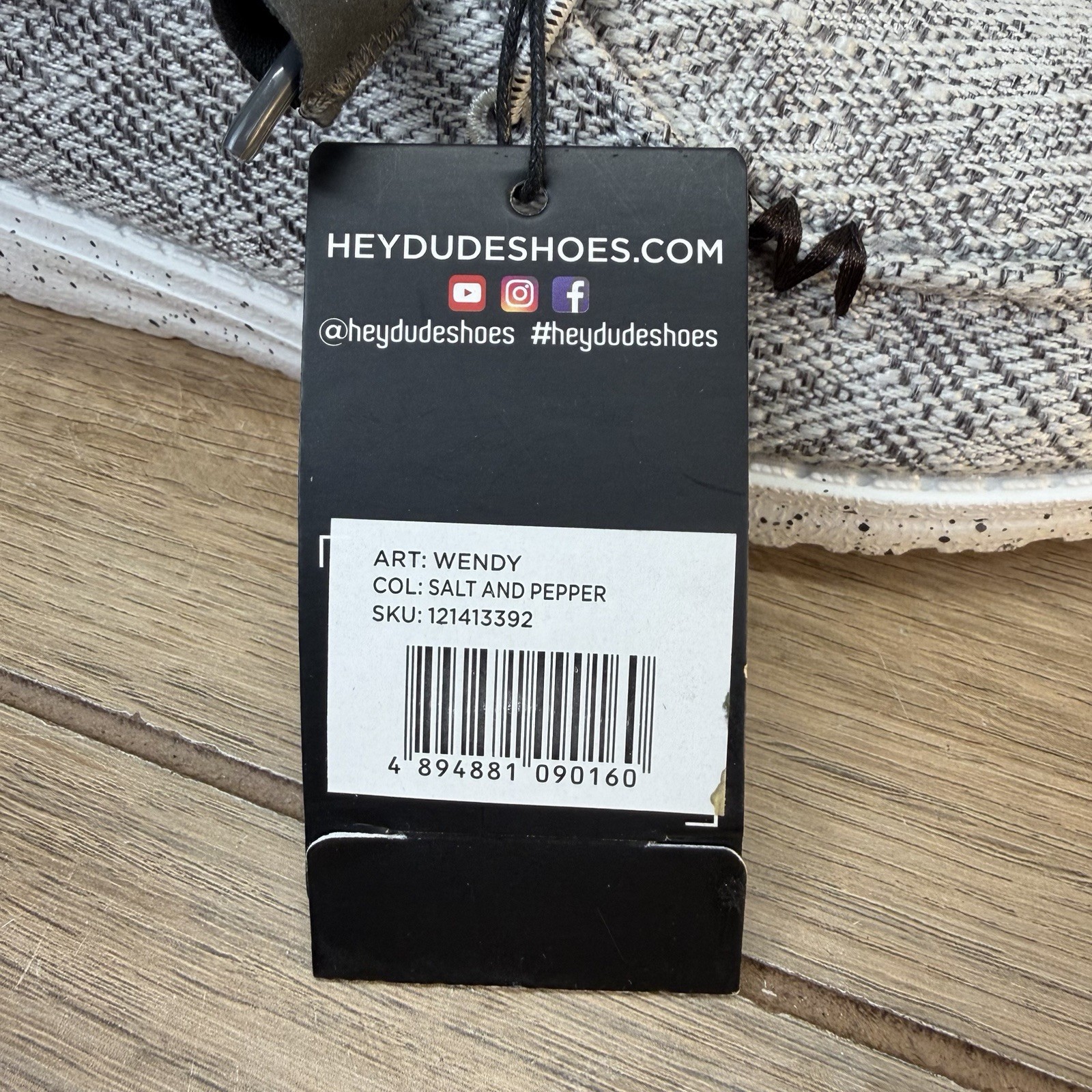 Hey Dude Wendy Salt And Pepper Lightweigth Slip-On Comfort Women’s Size 5 Shoes