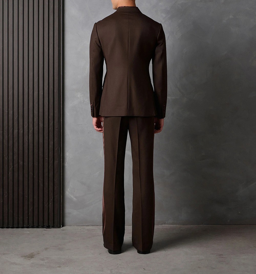 Men Suits Jackets Pants Slim Fit Formal Peak Lapel Groom Cocktail Street Wear