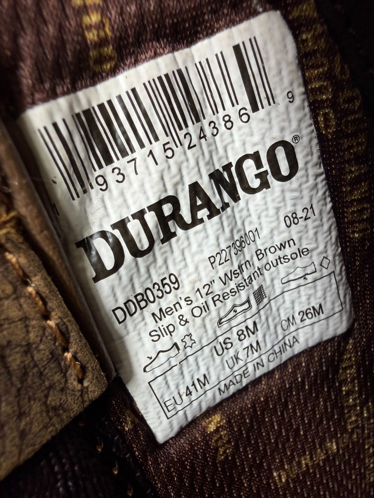 Durango Maverick XP Waterproof Work Boot Mens Coyote Brown Slip & Oil Resist – 8