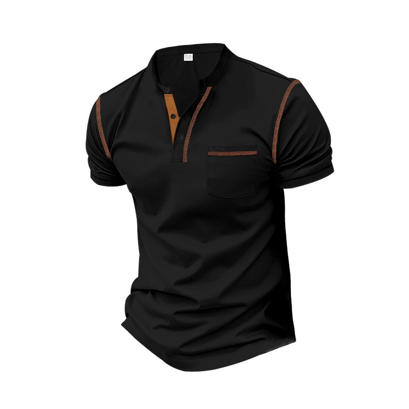 Summer Men’s Color Block Crew Neck T-Shirt