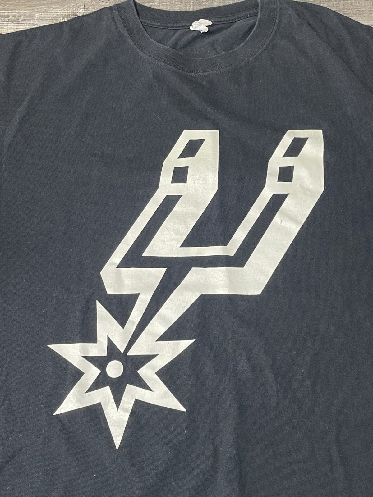 Vintage Y2K Anvil Blue Bar NBA San Antonio Spurs Big Logo AT&T Promo Shirt XL