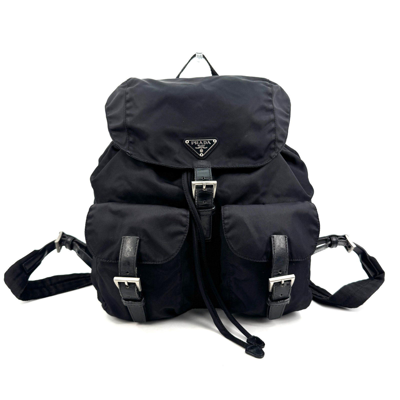 PRADA Rucksack Nylon Logo Black