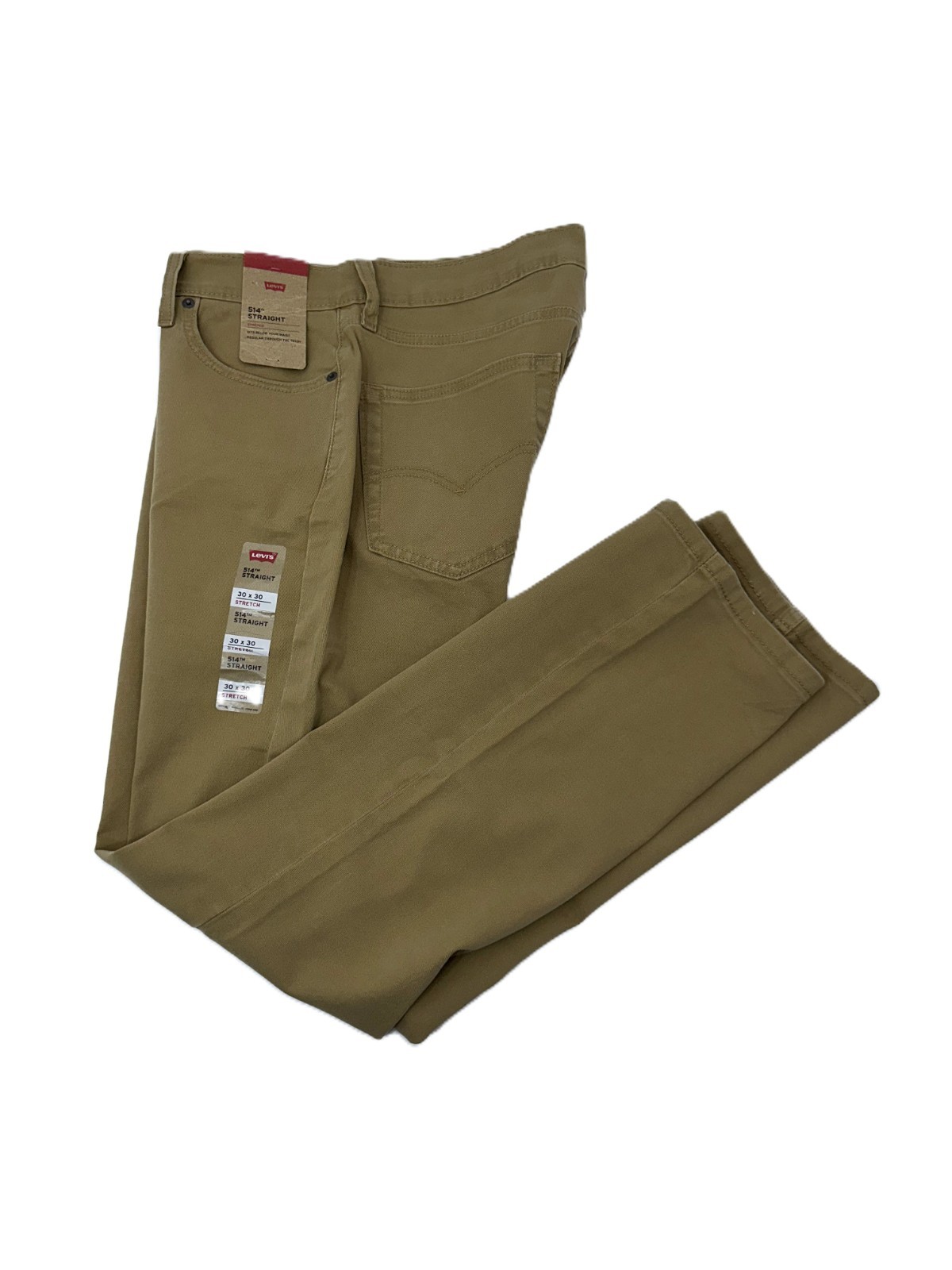 $74 Levi’s Men’s 514 Straight Stretch Pants – Khaki – 30W x 30L – New With Tags