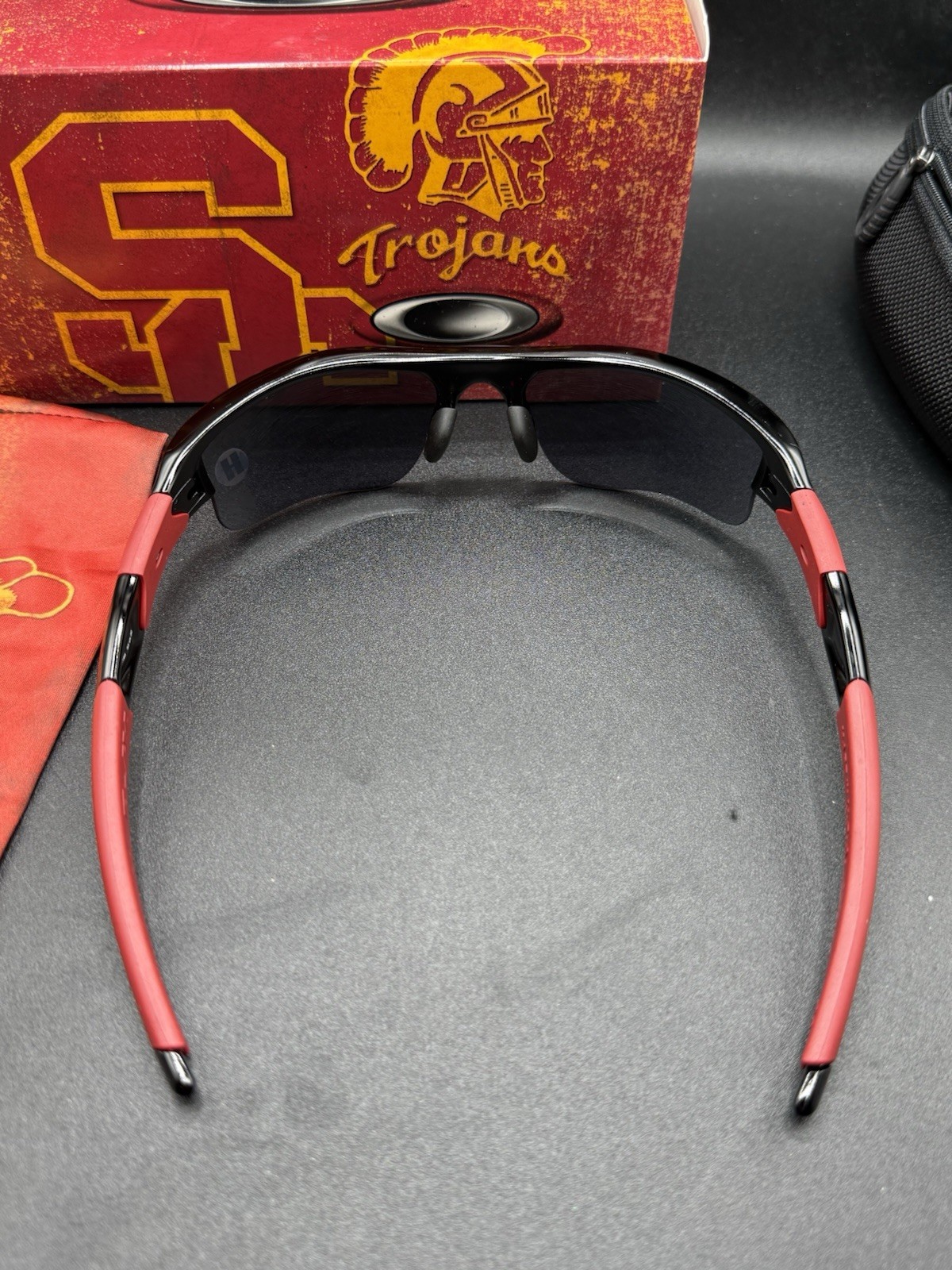 Oakley Flak Jacket XL USC Trojans/Black Iridium Lenses College New