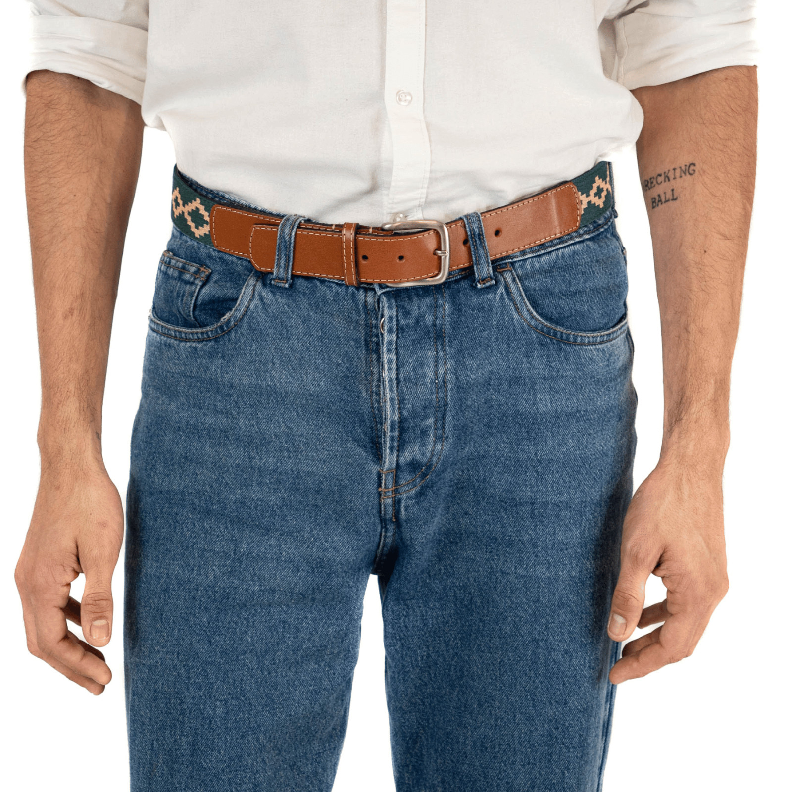 Woven Polo Belt Handmade Lightweight Vegetable-Tanned Leather Polo Belt Unisex