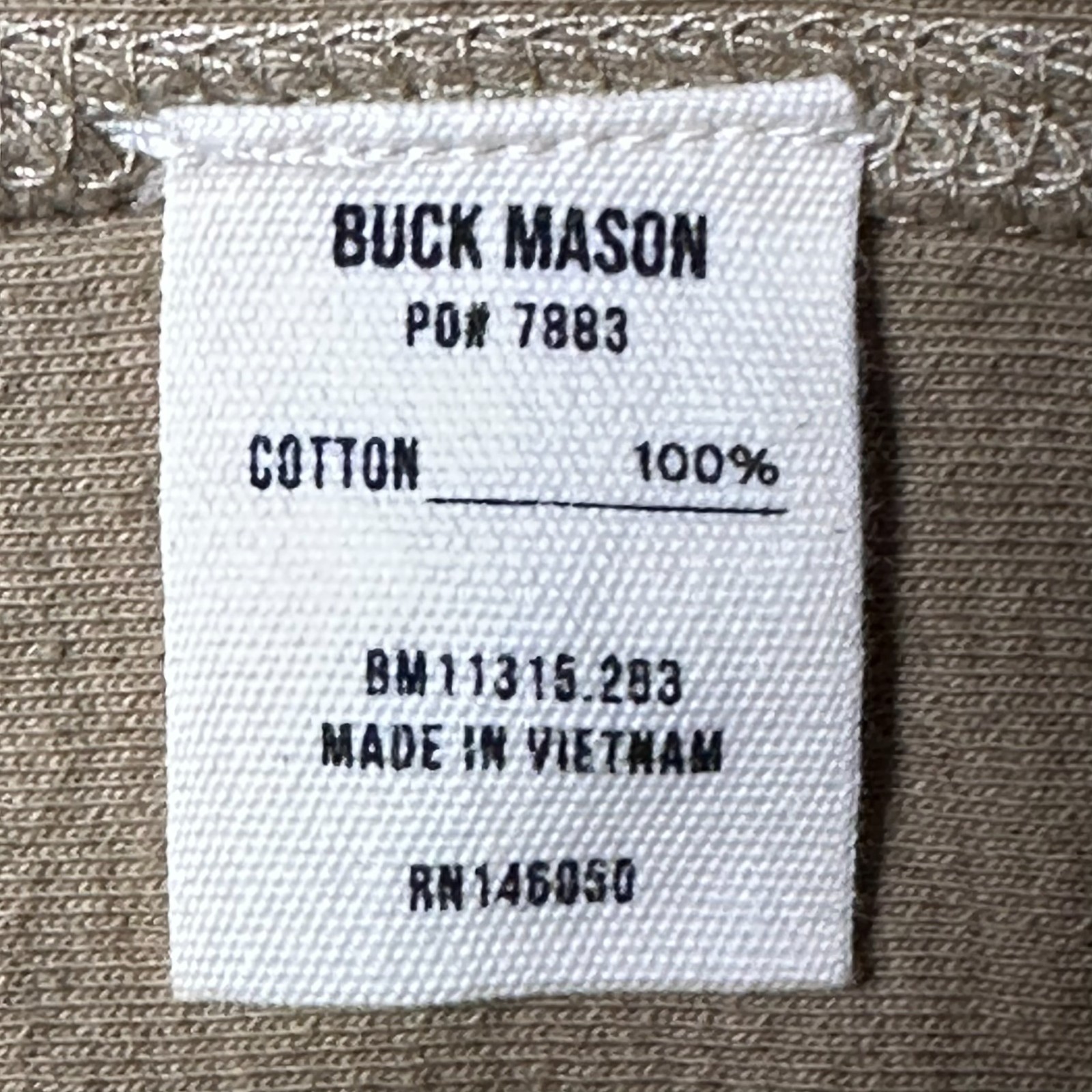 Buck Mason Vintage Thermal Henley Mens Size M Sandstone Waffle Knit NWT