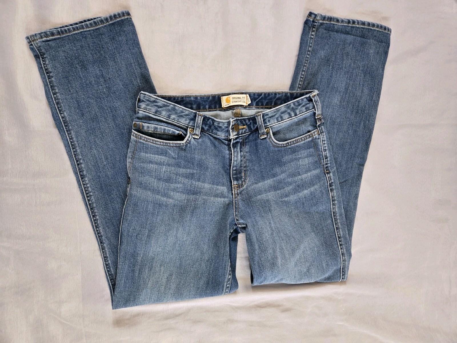Carhartt Womens Size 6 Reg Inseam 31 Original Fit Straight Leg Blaine Jeans (18)