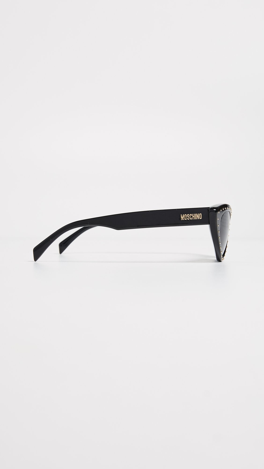 Moschino Women’s Pointed Cat Eye Sunglasses, Black/Grey Blue, One Size