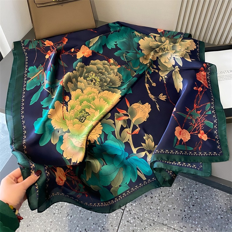 New Authentic Chinese Style Long Scarf Shawl Scarves Wrap Silk Print Wrap Scarf